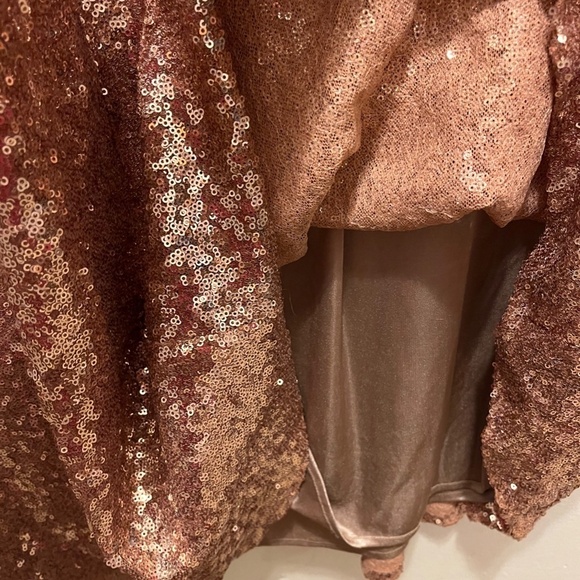 Revelry Rose Gold Sequin Bridesmaid Dress - Picture 7 of 8